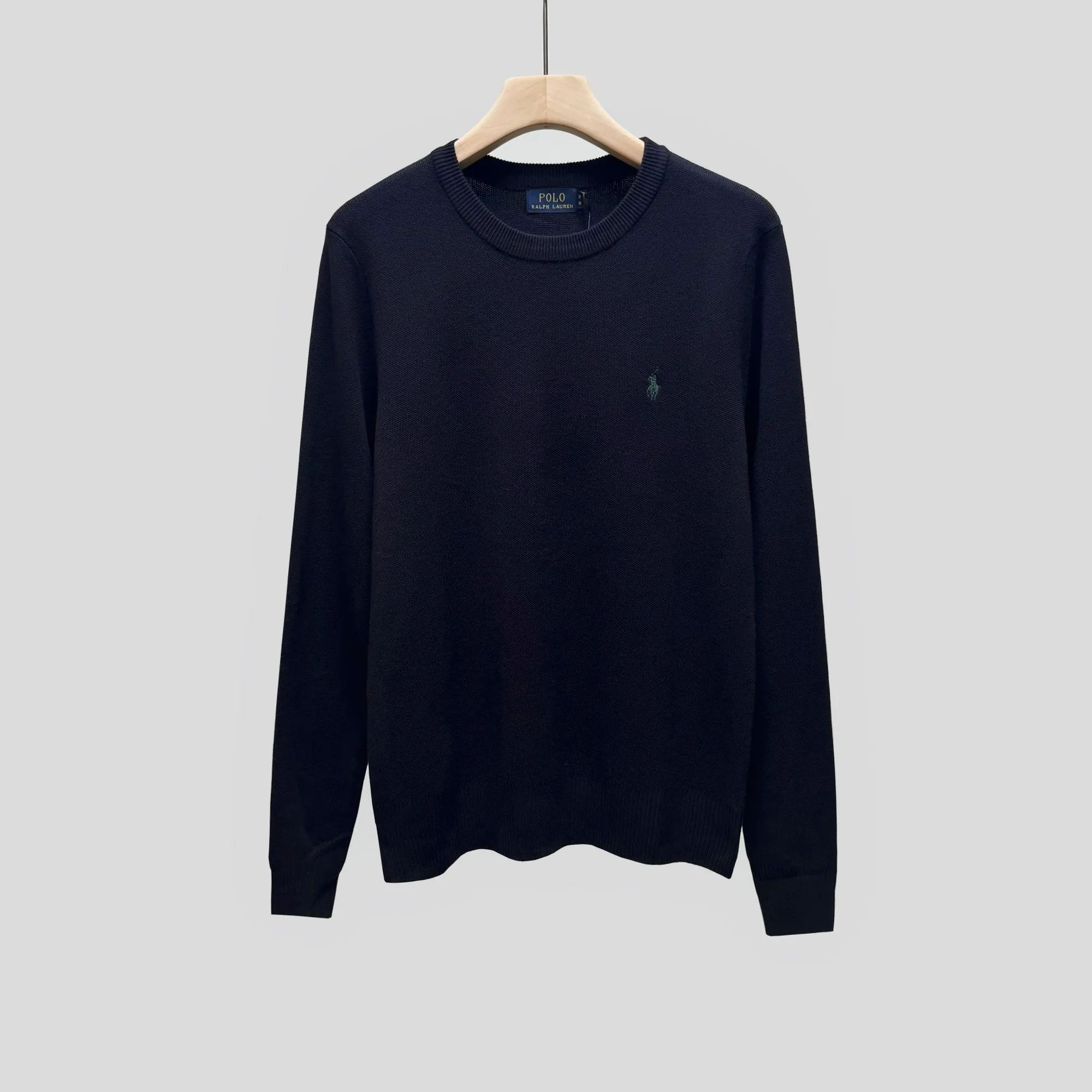 P220 Ralph Lauren crew neck sweater Color: Black Royal Blue Camel Size: S-XXL 1:1 same style, model number (RL0535)